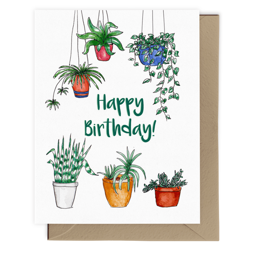 Happy Birthday! (Plant Lover) Card – Lucky Bat Paper Co