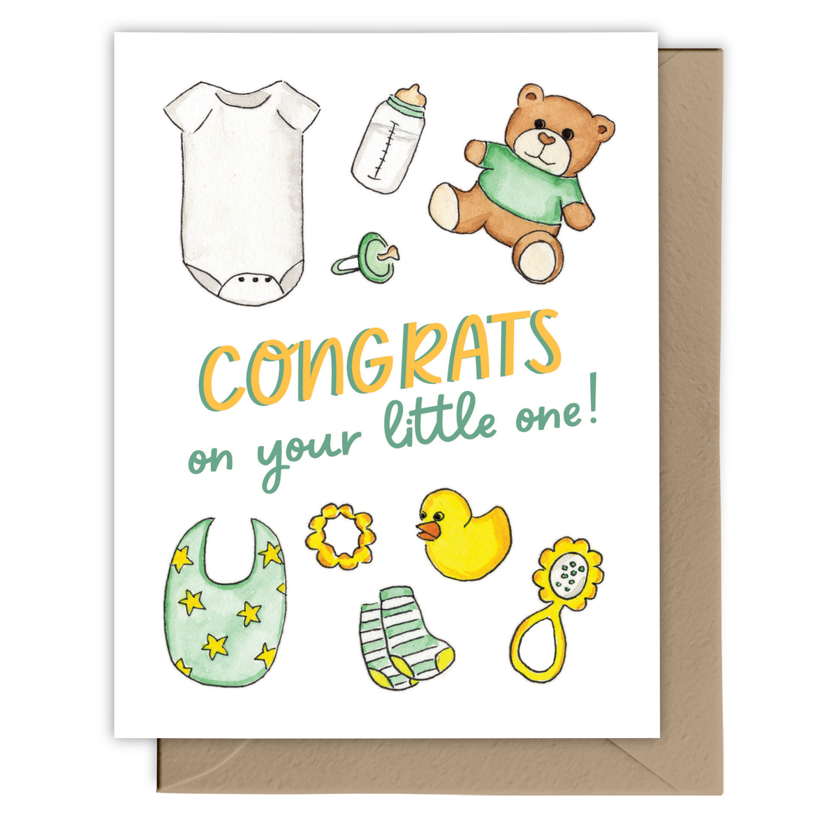 Congrats On Your Little One Card – Lucky Bat Paper Co.